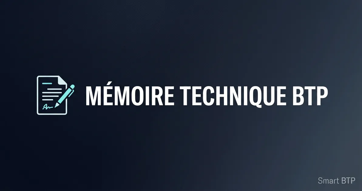 Mémoire technique BTP : guide complet pour remporter vos appels d'offres